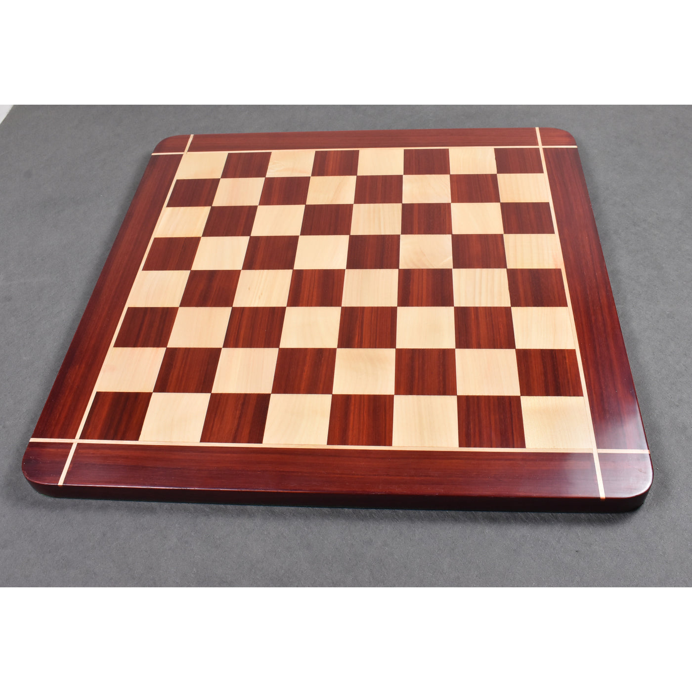 Combo of Alexandria Luxury Staunton Bud Rose Wood Chess Pieces with 23" Signature Wooden Chessboard and Leatherette Coffer Storage Box