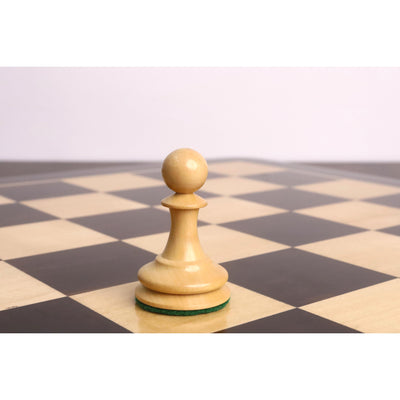 3.5" Circa 1856 Anderssen Drop Jaw Staunton Chess Set - Chess Pieces Only - Ebony & Boxwood
