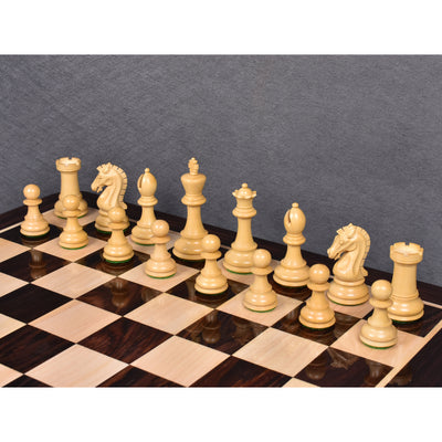 Combo of 3.9" Craftsman Series Staunton Chess Set - Pieces in Rosewood with Board and Box