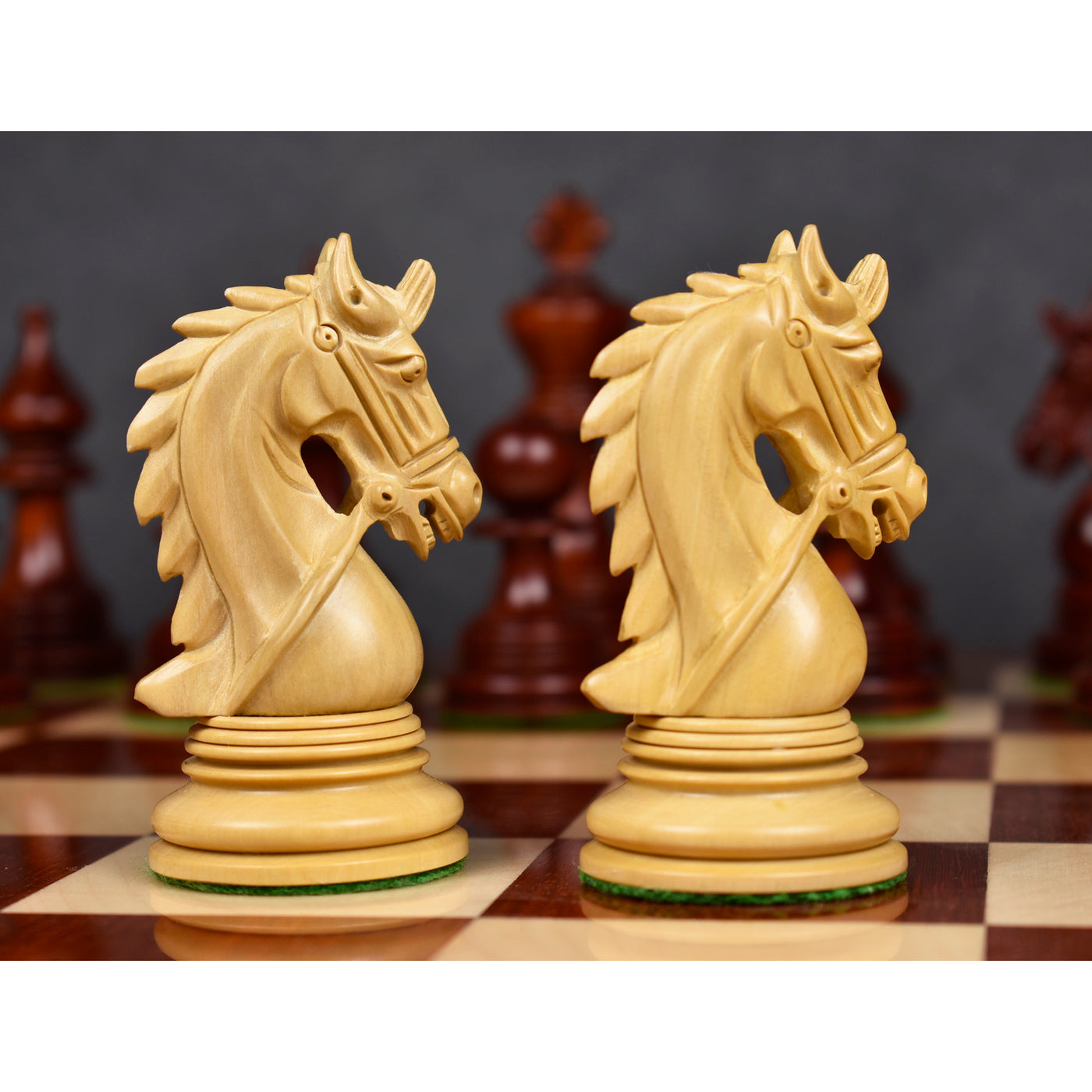 4.3" Napoleon Luxury Staunton Chess Set - Chess Pieces Only -Triple Weight Bud Rosewood