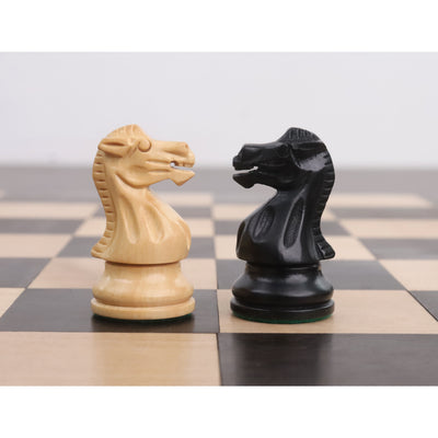 2.4" Pro Staunton Weighted Wooden Chess Set - Chess Pieces Only - Ebonised Boxwood