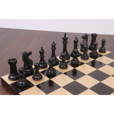 4" Sleek Staunton Luxury Chess Set - Chess Pieces Only - Triple Weighted Ebony Wood