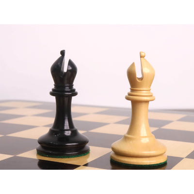 3.5" Circa 1856 Anderssen Drop Jaw Staunton Chess Set - Chess Pieces Only - Ebony & Boxwood