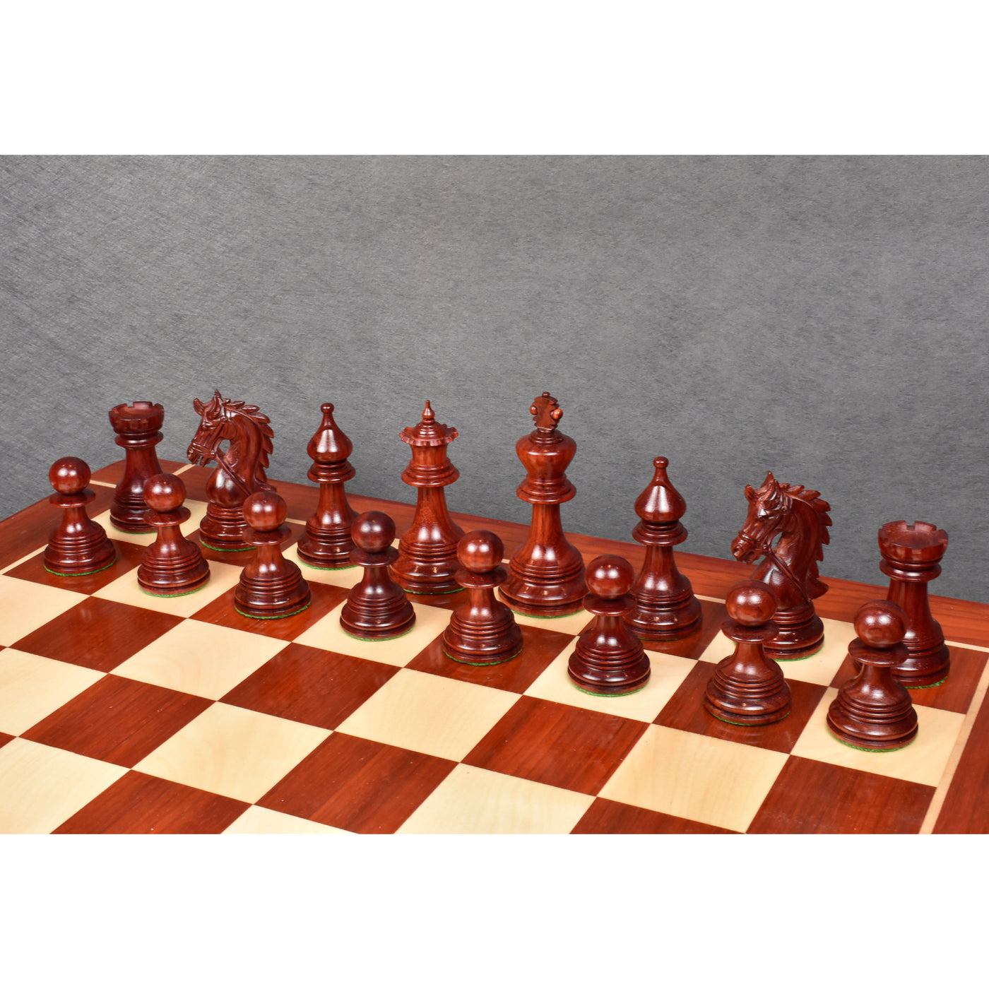 4.3" Napoleon Luxury Staunton Chess Set - Chess Pieces Only -Triple Weight Bud Rosewood