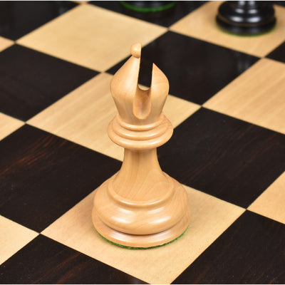 Combo of Repro 2016 Sinquefield Staunton Chess Set - Pieces in Ebony Wood with Board and Box