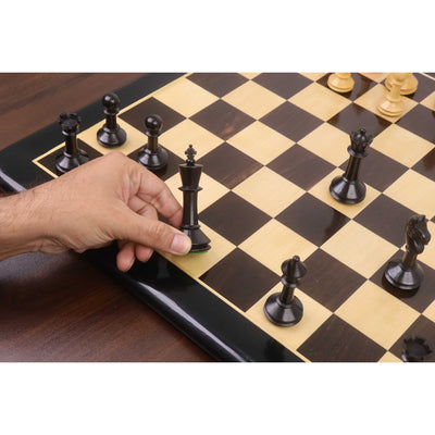 3.5" Monolith Miniature Chess Set- Chess Pieces Only - Ebonised Boxwood