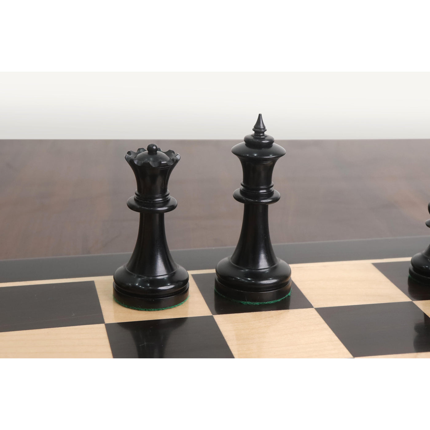 1900s' American Chess Company Reproduction Chess Set - Chess Pieces Only - Ebony & Boxwood - 3.9" King