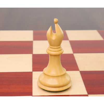 Combo of 4" Sleek Staunton Luxury Chess Set - Pieces in Bud Rose Wood with Board and Box