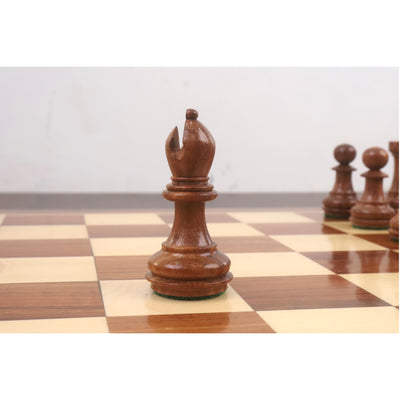 3.1" Chamfered Base Staunton Chess Set- Chess Pieces Only - Weighted Golden Rosewood