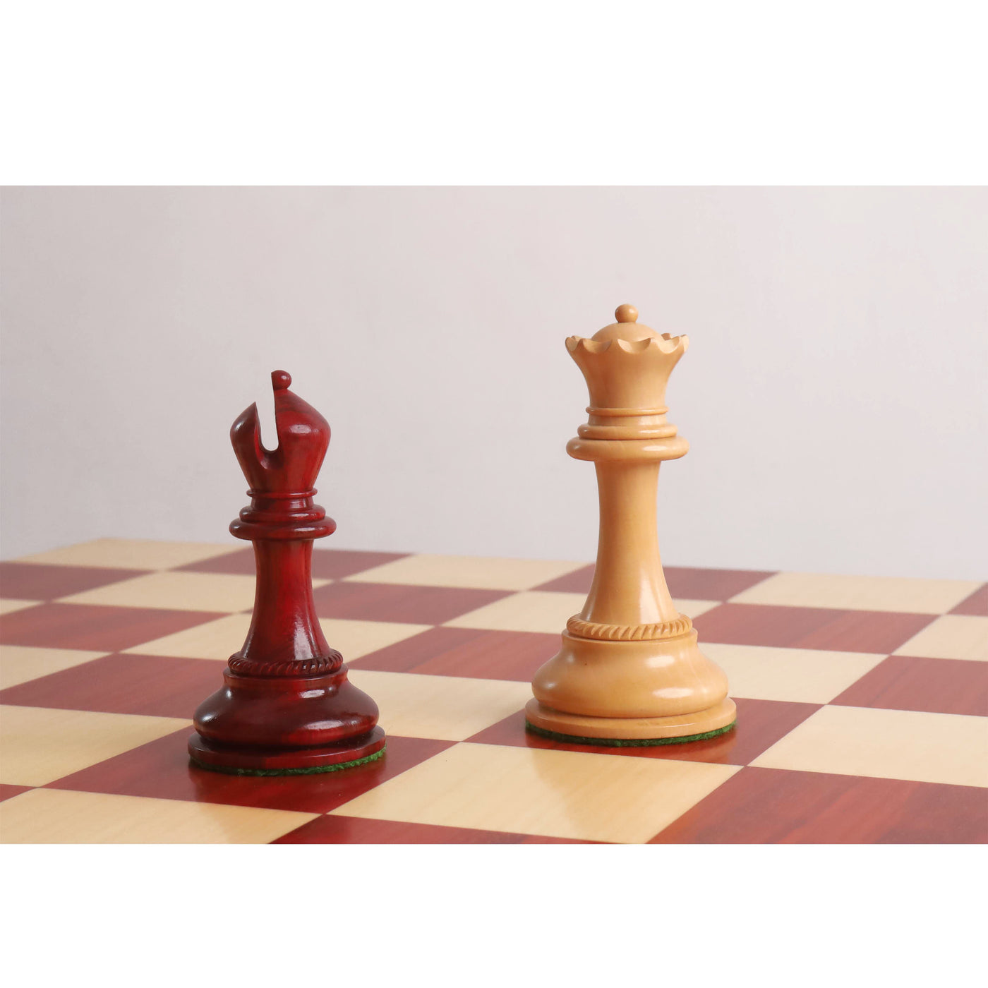 Combo of 4.3" Imperator Luxury Staunton Chess Set - Pieces in Bud Rosewood with Chess Board and Storage Box