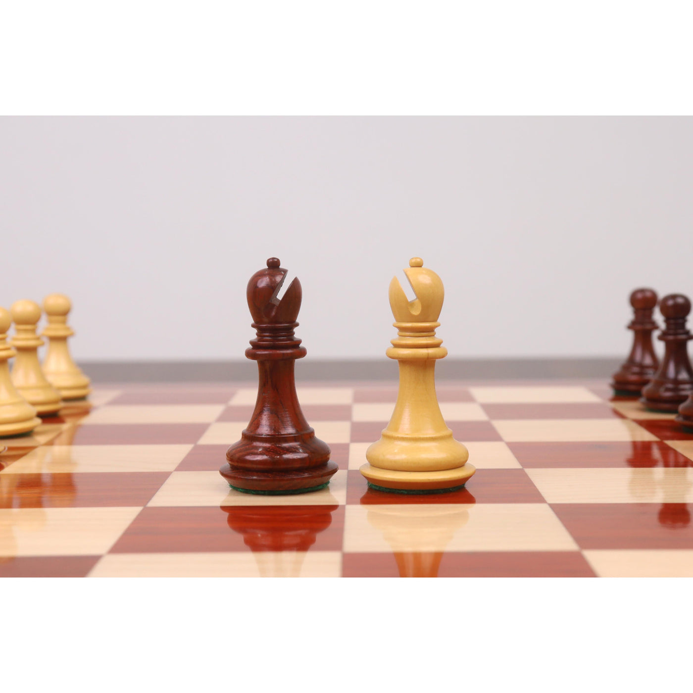 3.3" Spiraled Steed Luxury Chess Set- Chess Pieces Only - Bud Rosewood & Boxwood