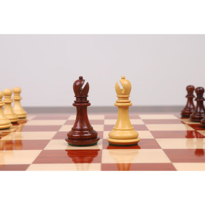3.3" Spiraled Steed Luxury Chess Set- Chess Pieces Only - Bud Rosewood & Boxwood