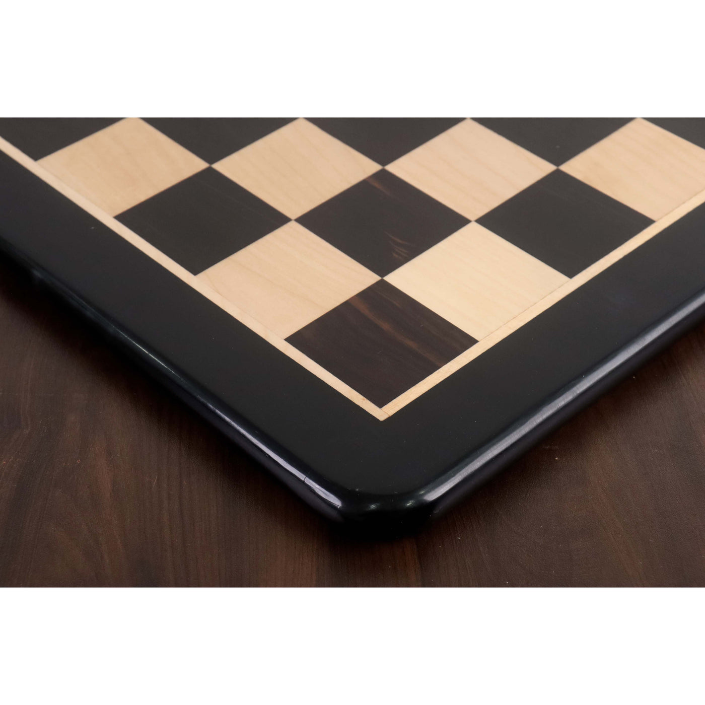 21 inches Large Solid Inlaid Ebony & Maple Wood Chess board - Square of 55 mm