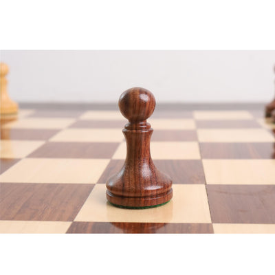 3.9" Zadar Series Modern Minimalist Chess Set- Chess Pieces Only- Weighted Golden Rosewood