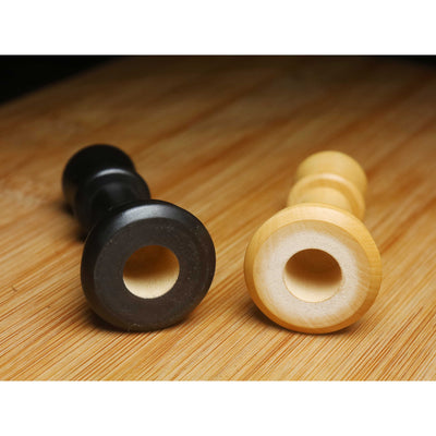 3" Craftsman Staunton Chessnut Air Sensor Compatible Set- Chess Pieces Only- Ebonised Boxwood