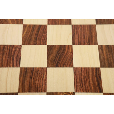 21" Large Chess board - Golden Rosewood & Maple - 55 mm Square- Algebraic Notations