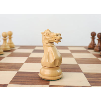 Combo of 4.1" Pro Staunton Weighted Wooden Chess Pieces in Golden Rosewood with 21" Board & Wooden Storage Box