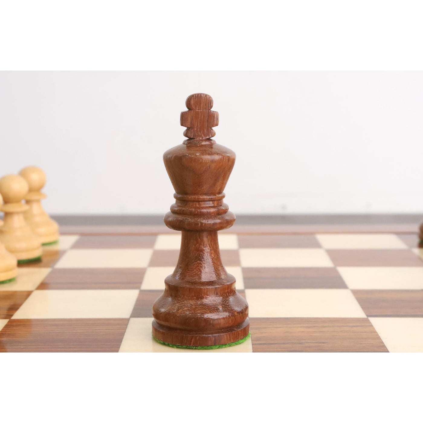 Combo of Compact Size Tournament Chess set - Pieces in Golden Rosewood with Board and Box