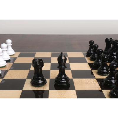 Slightly Imperfect 3" Pro Staunton Black & White Painted Wooden Chess Set - Chess Pieces Only