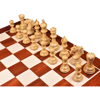 Combo of 4.6" Arthur Luxury Staunton Chess Set - Pieces in Bud Rosewood with Board and Box