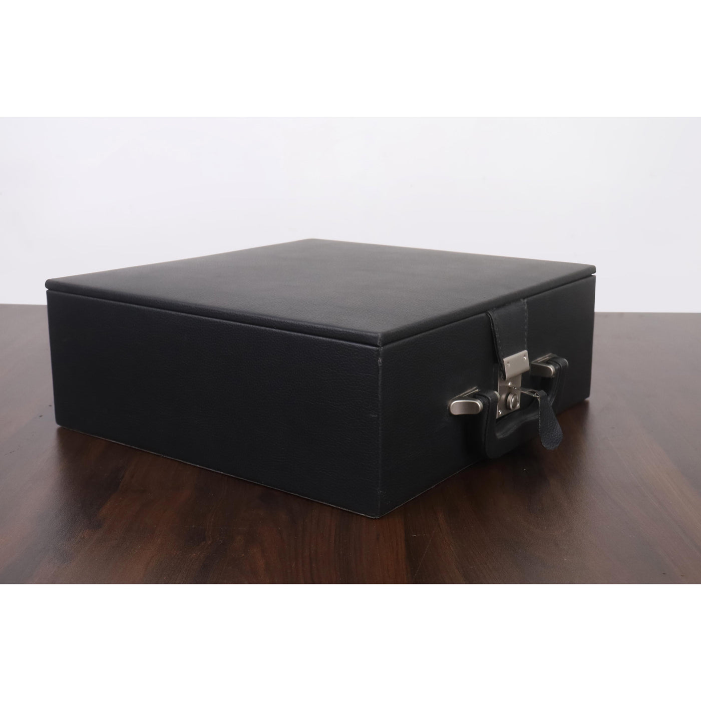 Combo of Chamfered Base Staunton Chess Set - Pieces in Ebony Wood with Board and Box