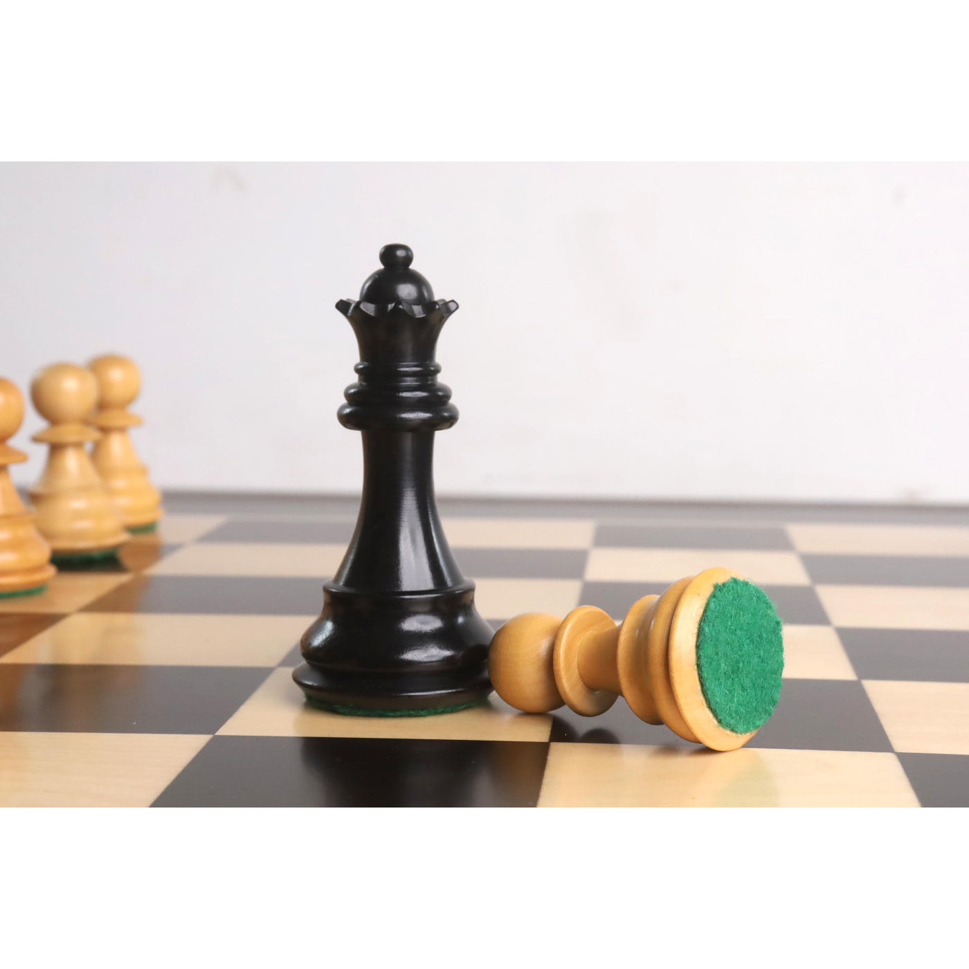 Slightly Imperfect 3.9" Professional Staunton Chess Set- Chess Pieces Only - Weighted Ebony wood