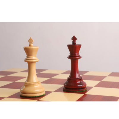 Combo of 4.3" Imperator Luxury Staunton Chess Set - Pieces in Bud Rosewood with Chess Board and Storage Box