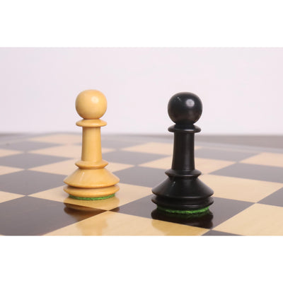 3.5" Monolith Miniature Chess Set- Chess Pieces Only - Ebonised Boxwood