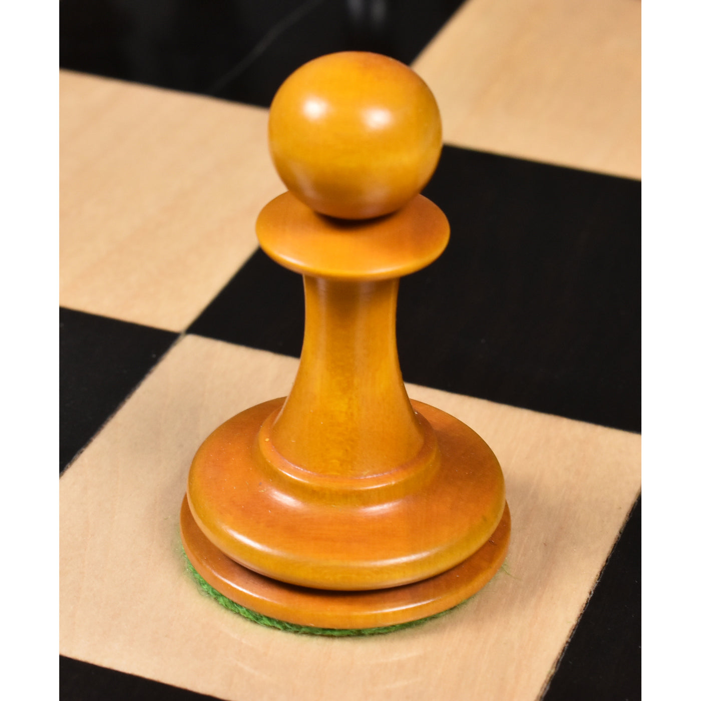 Slightly Imperfect 19th century B & Co reproduced Chess Set- Chess Pieces Only- Genuine Ebony Wood - 4.3"