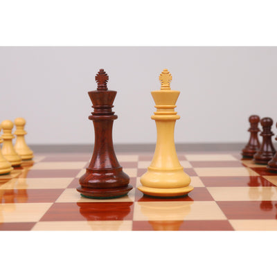 3.3" Spiraled Steed Luxury Chess Set- Chess Pieces Only - Bud Rosewood & Boxwood