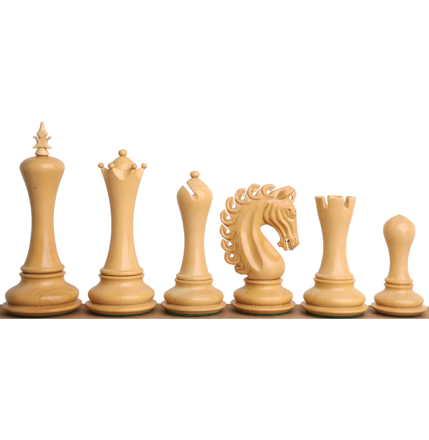 Combo of 4.6" Avant Garde Triple Weighted Luxury Staunton Ebony Wood Chess Pieces with 23" Printed Chessboard and Storage Box