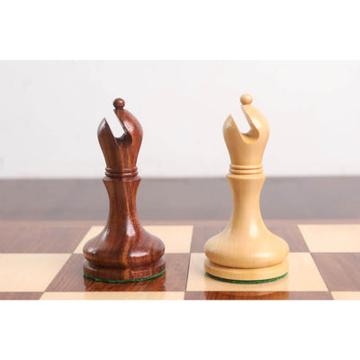 3.9" Zadar Series Modern Minimalist Chess Set- Chess Pieces Only- Weighted Golden Rosewood