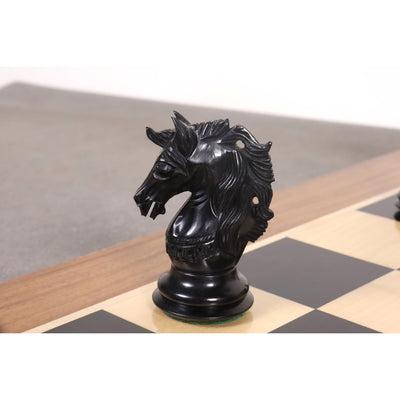 Slightly Imperfect  4.6" Prestige Luxury Staunton Chess Set- Chess Pieces Only - Bud Rosewood & Ebony-Triple Weighted