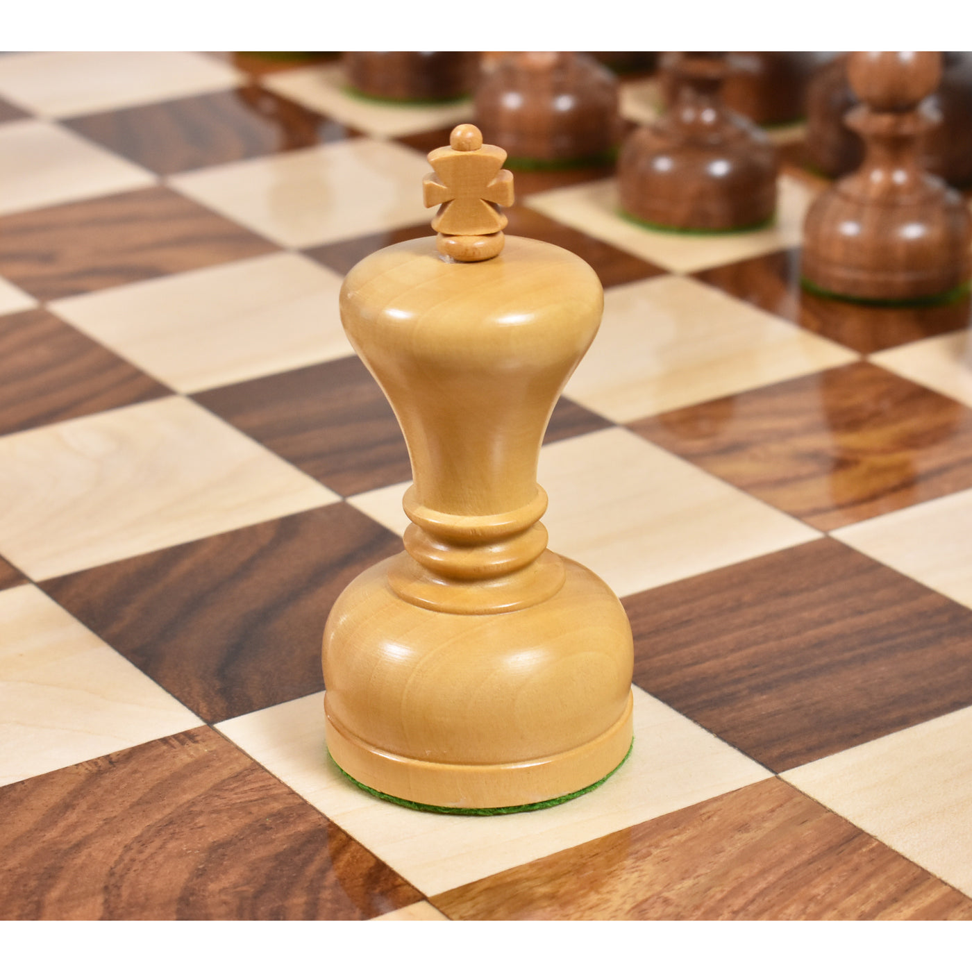 3.1" Library Combo Chess Set - Staunton Chess Pieces with Board and Box- Golden Rosewood