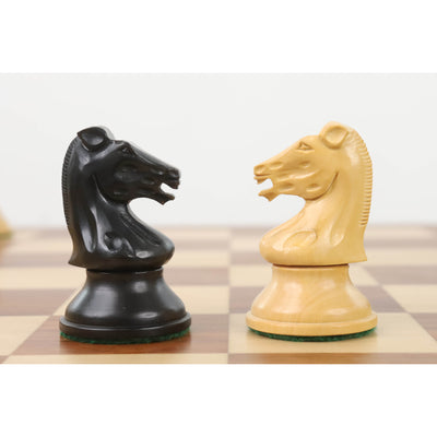 Slightly Imperfect 3.7" Reproduced Drueke Player's Choice Chess Set - Chess Pieces Only- Ebonised Boxwood