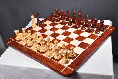Combo of 4.6" Arthur Luxury Staunton Chess Set - Pieces in Bud Rosewood with Board and Box