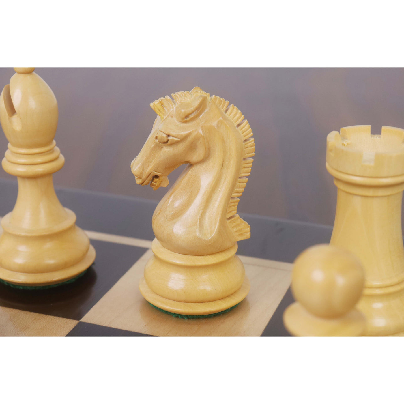 Combo of 3.9" Craftsman Series Staunton Chess Set - Pieces in Ebony Wood with Board and Box