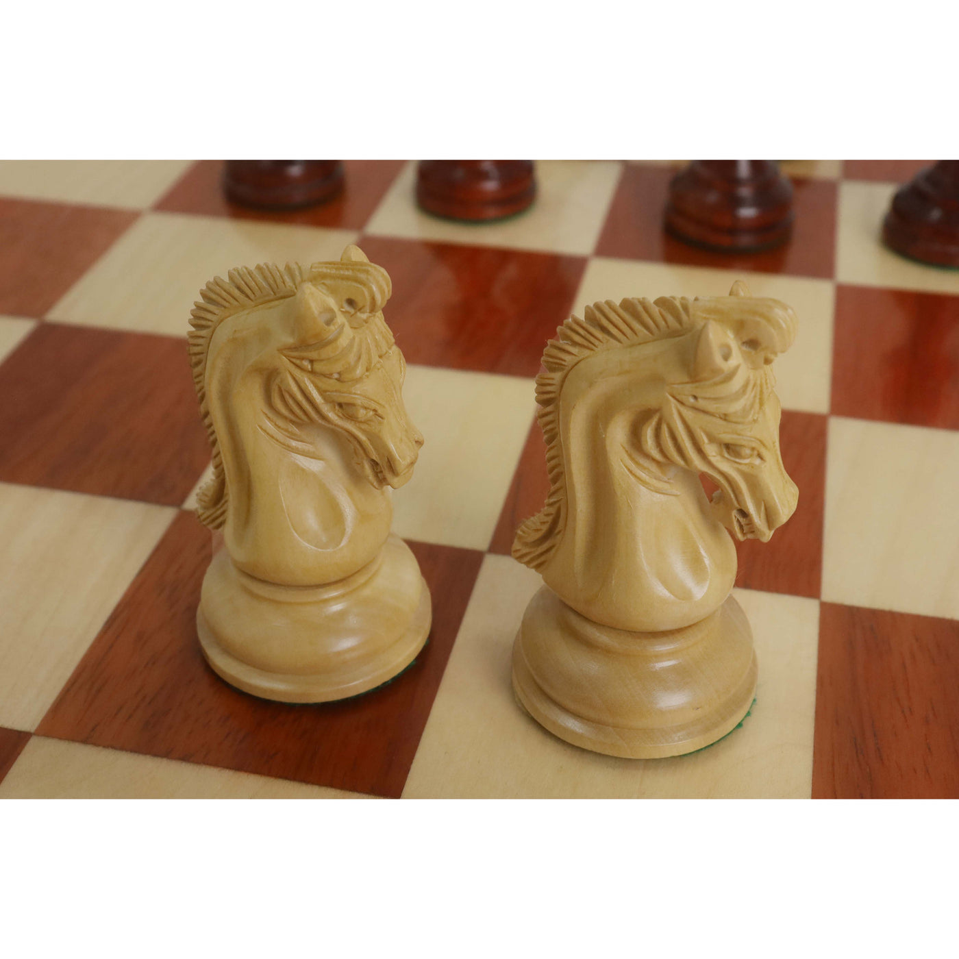 Combo of Repro 2016 Sinquefield Staunton Chess Set - Pieces in Bud Rosewood Pieces with Board and Box