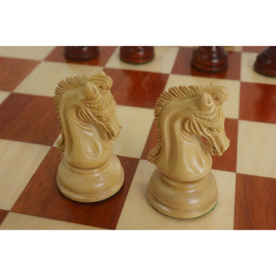 Combo of Repro 2016 Sinquefield Staunton Chess Set - Pieces in Bud Rosewood Pieces with Board and Box