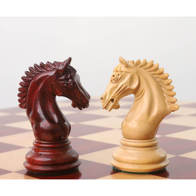 4.5" Tilted Knight Luxury Staunton Chess Set - Chess Pieces Only -Bud Rosewood & Boxwood