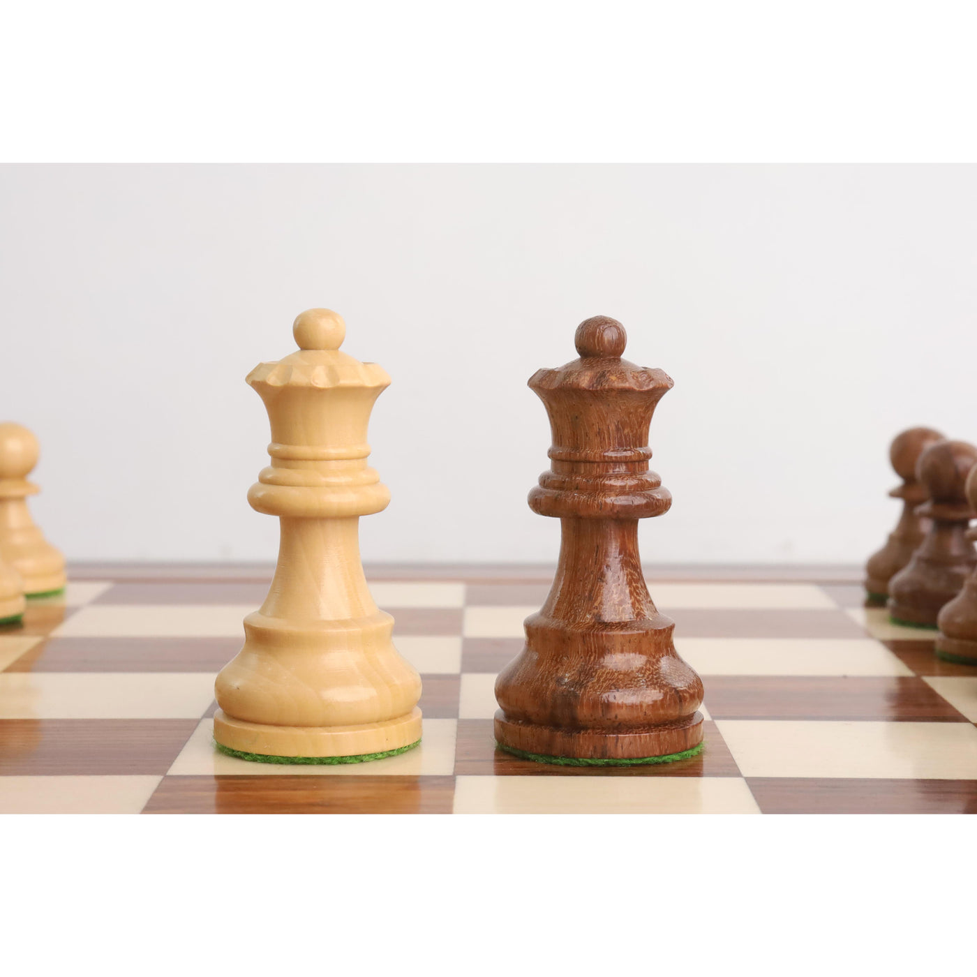 Combo of Compact Size Tournament Chess set - Pieces in Golden Rosewood with Board and Box