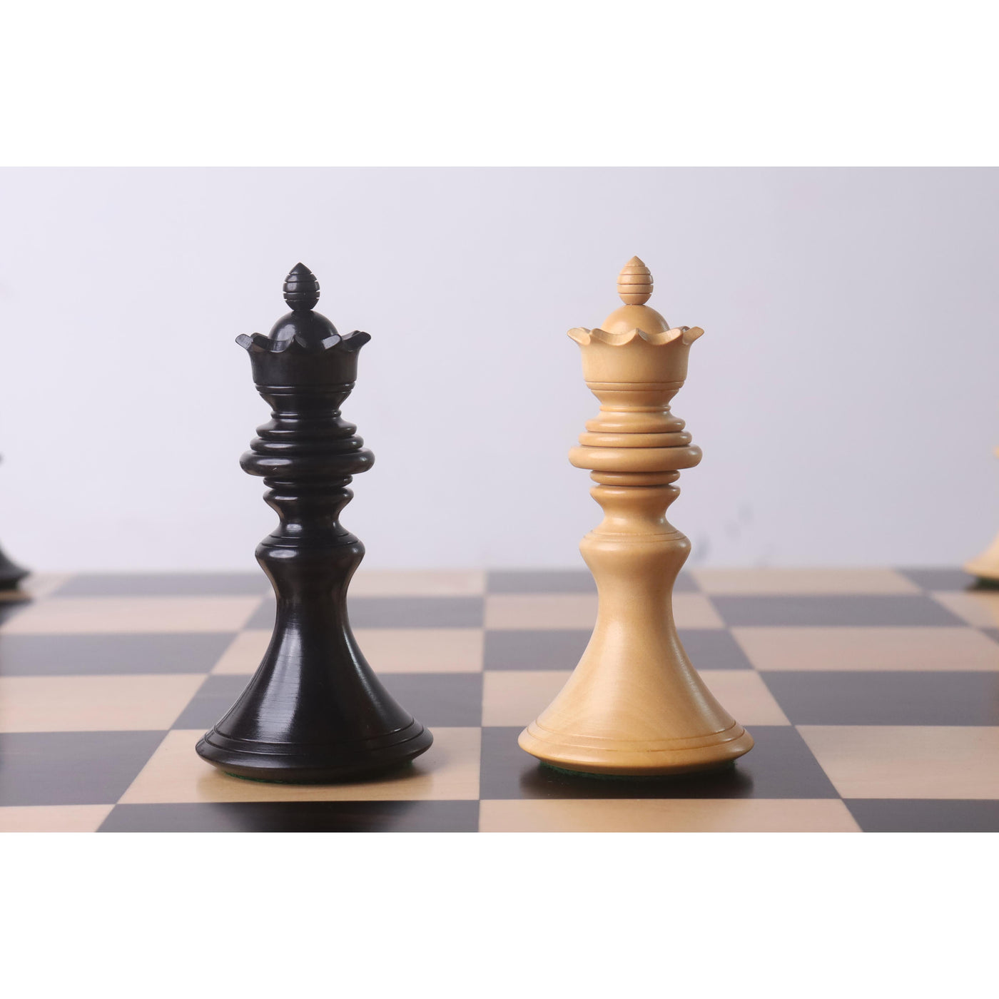 Combo of 4.3" Aristocrat Series Luxury Staunton Chess Set - Pieces in Ebony Wood & Boxwood with Board and Box