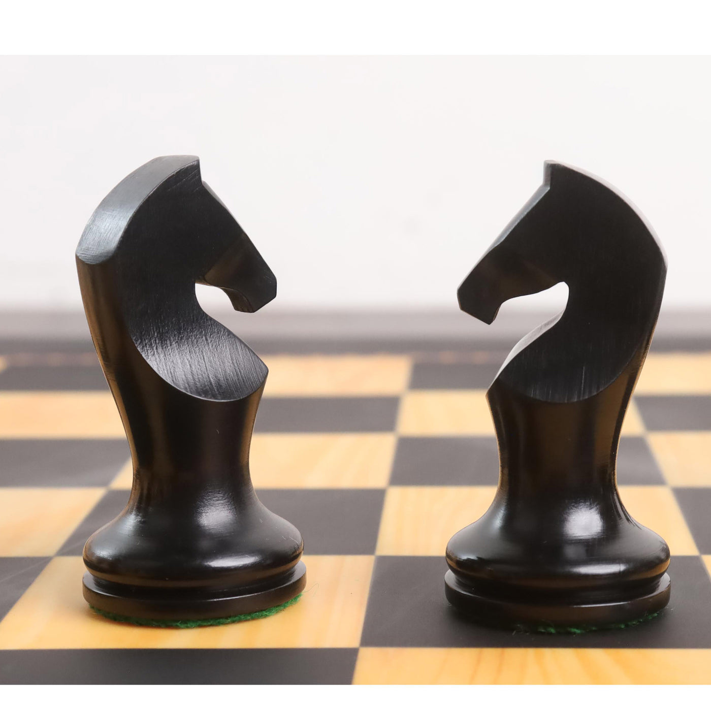 3.9" Zadar Series Modern Minimalist Chess Set- Chess Pieces Only- Weighted Ebonised Boxwood