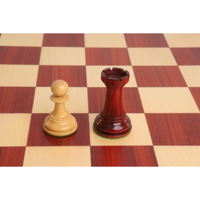 Combo of 4.3" Imperator Luxury Staunton Chess Set - Pieces in Bud Rosewood with Chess Board and Storage Box