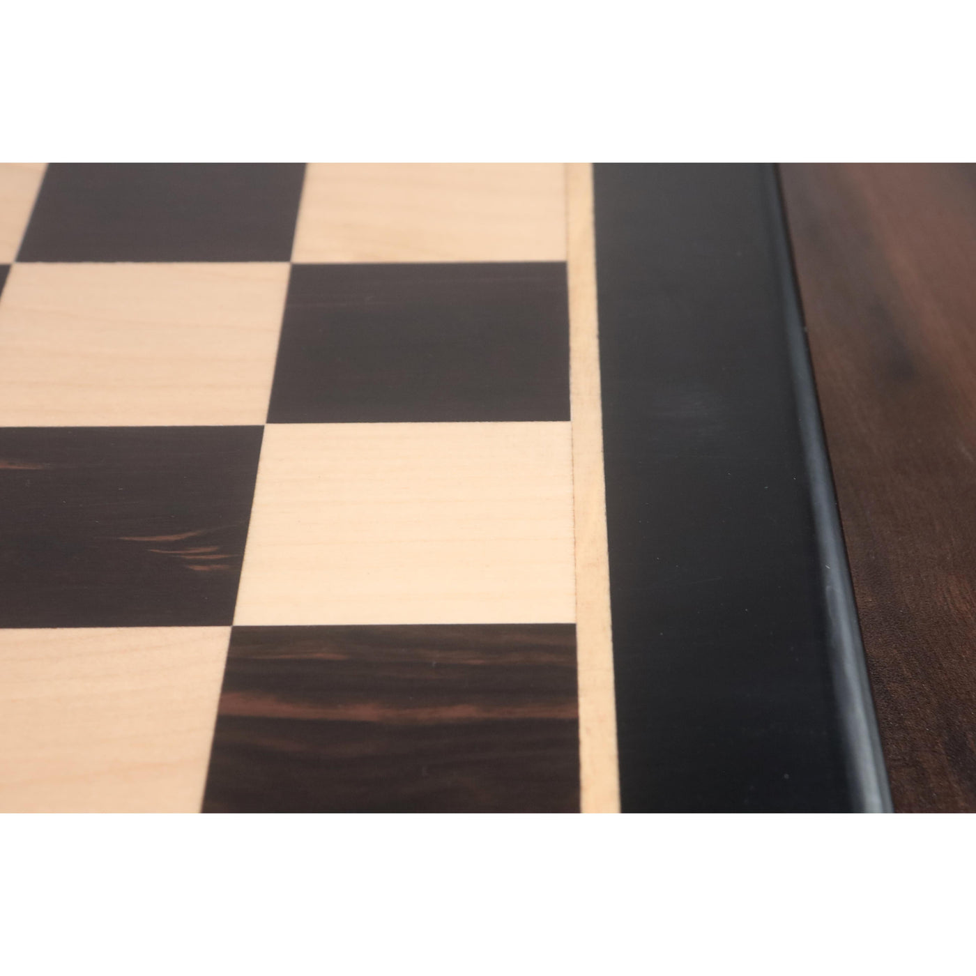 21 inches Large Solid Inlaid Ebony & Maple Wood Chess board - Square of 55 mm