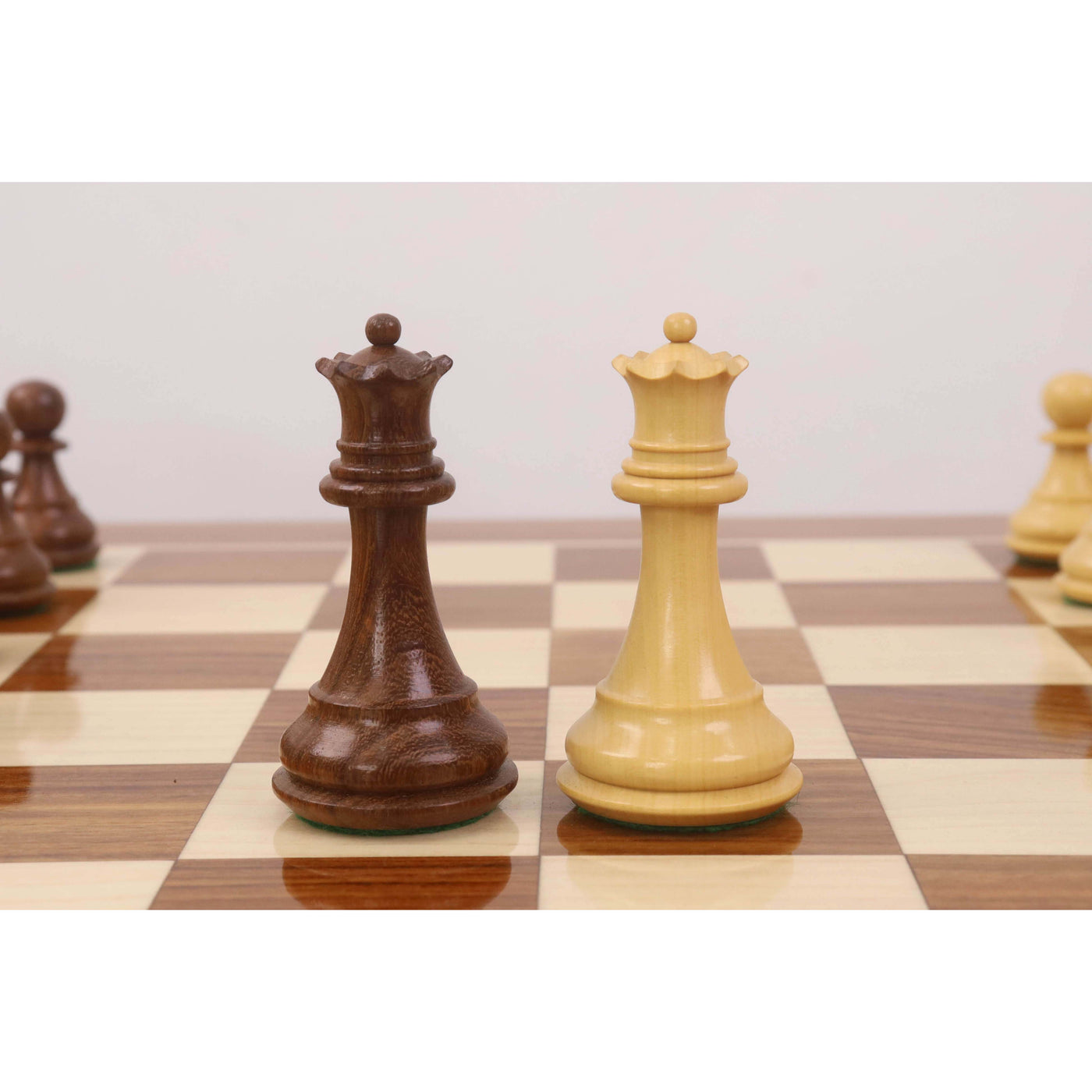 20" Monarch Series Chess Board Table with 3.6" Professional Staunton Chess Pieces - Golden Rosewood