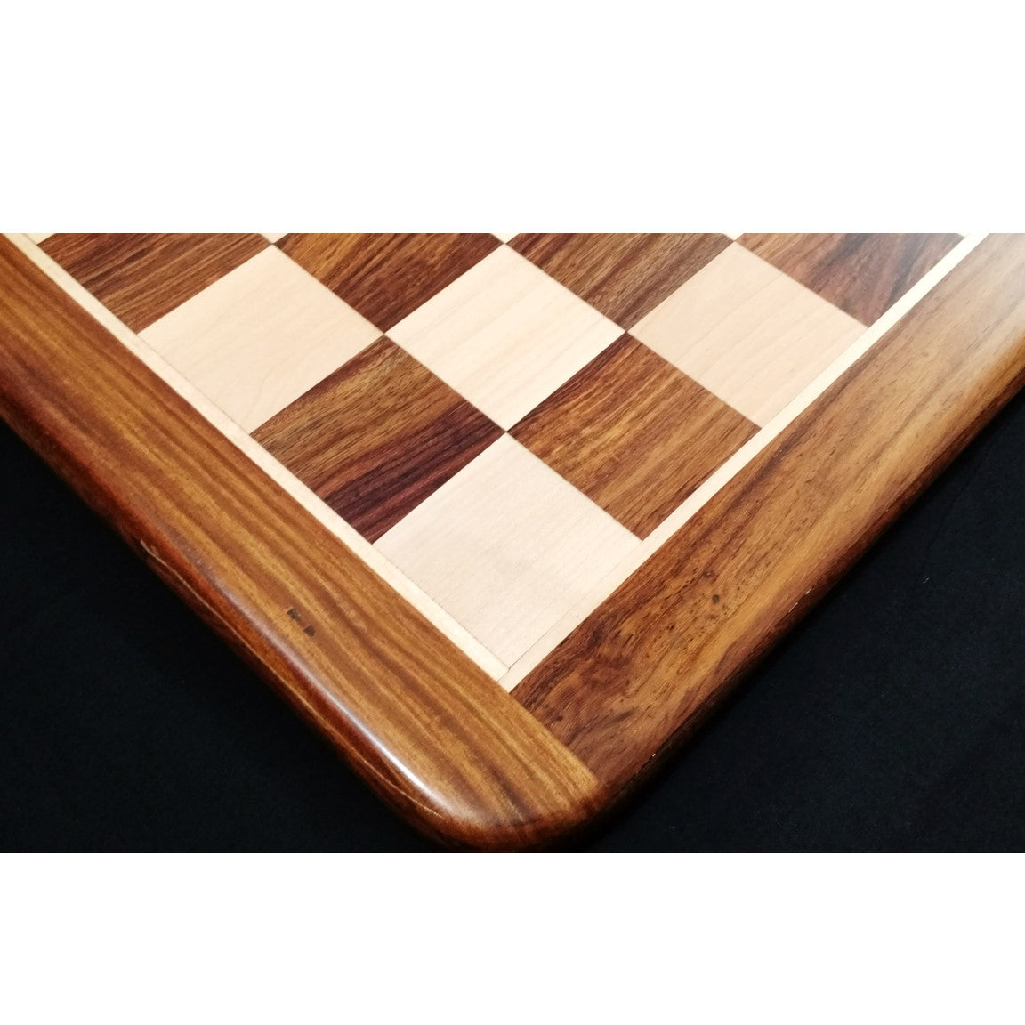 Combo of 3.5" Fierce Knight Staunton Chess Set - Pieces in Golden Rosewood with 19" Chessboard and Storage Box