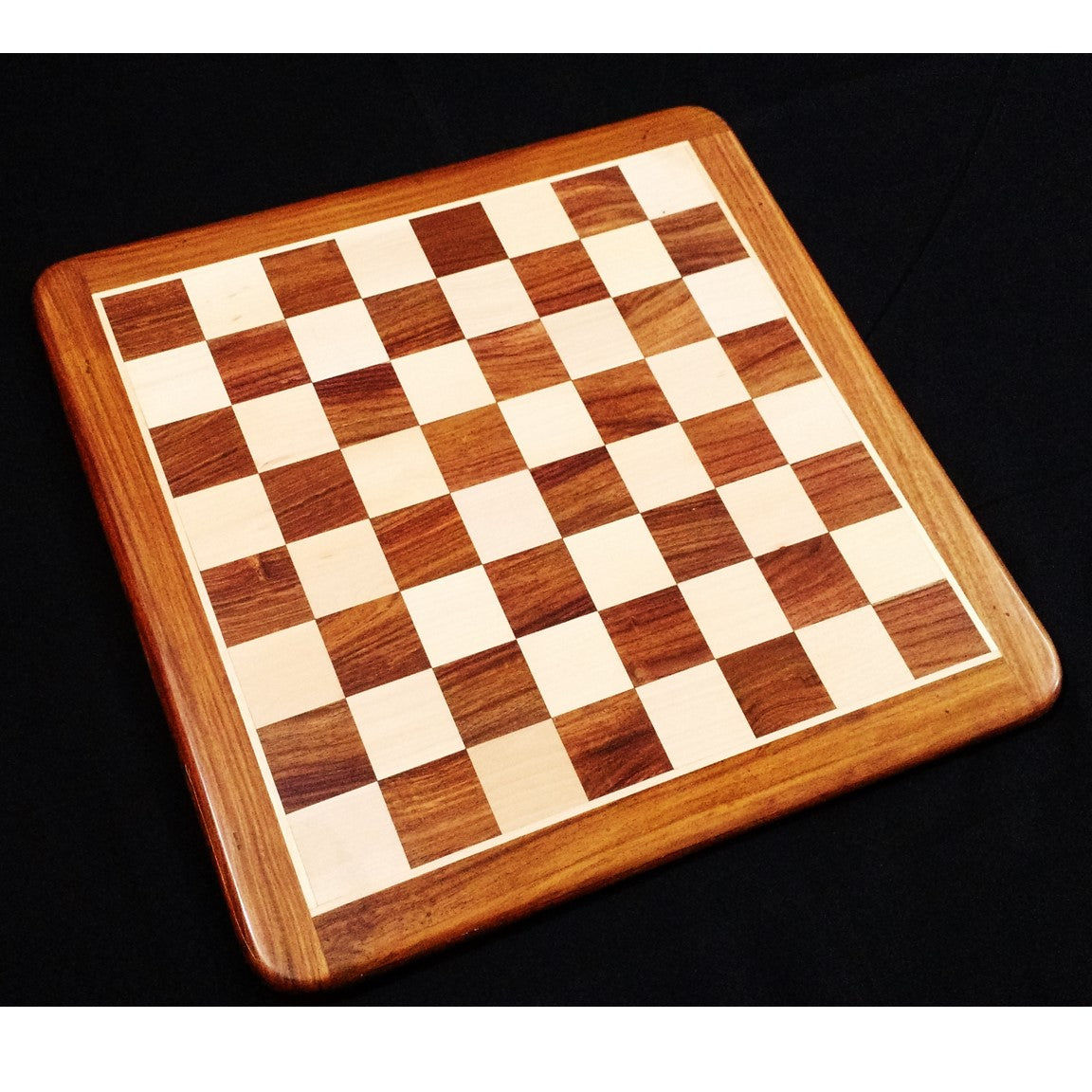 Combo of 3.5" Fierce Knight Staunton Chess Set - Pieces in Golden Rosewood with 19" Chessboard and Storage Box