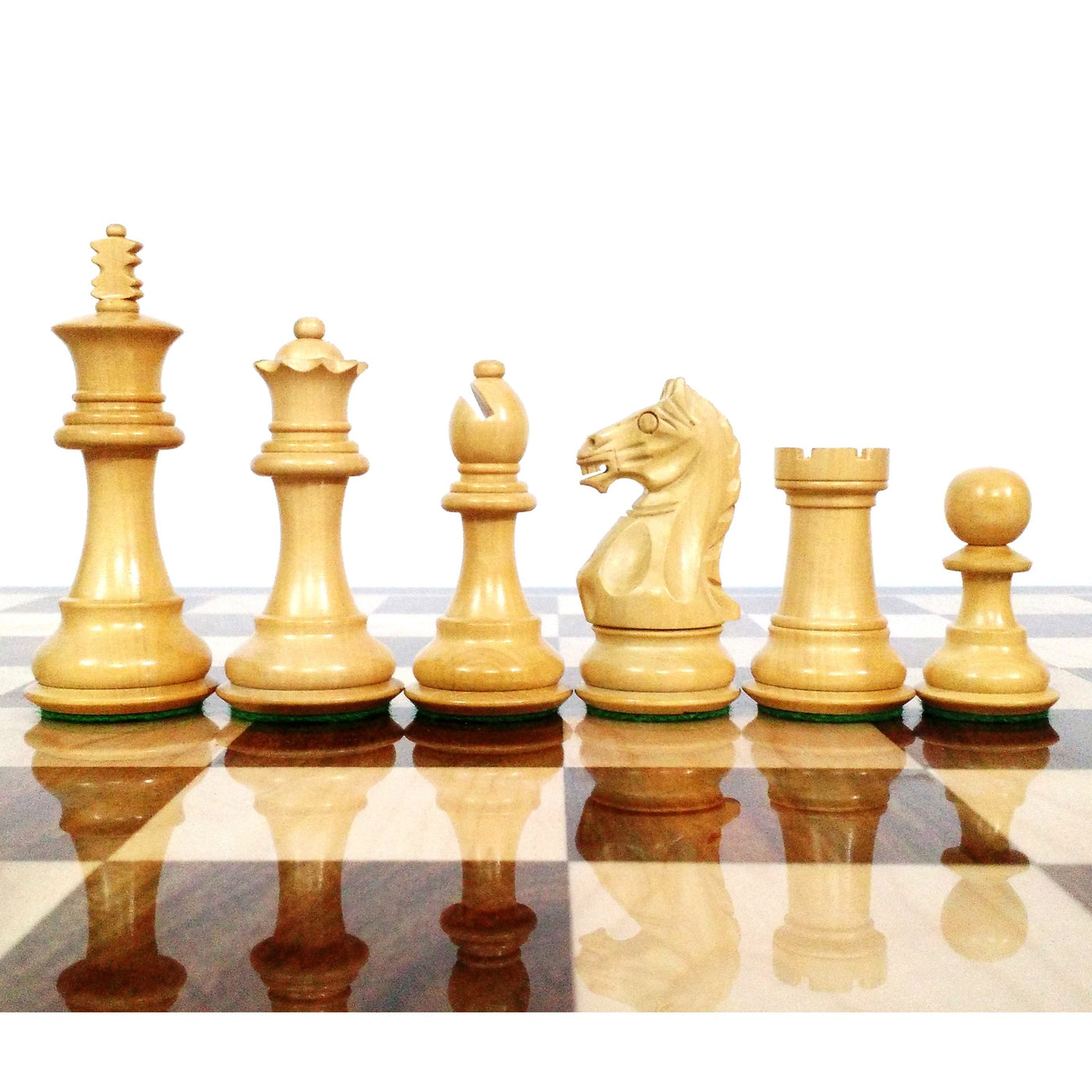 Combo of 3.5" Fierce Knight Staunton Chess Set - Pieces in Golden Rosewood with 19" Chessboard and Storage Box