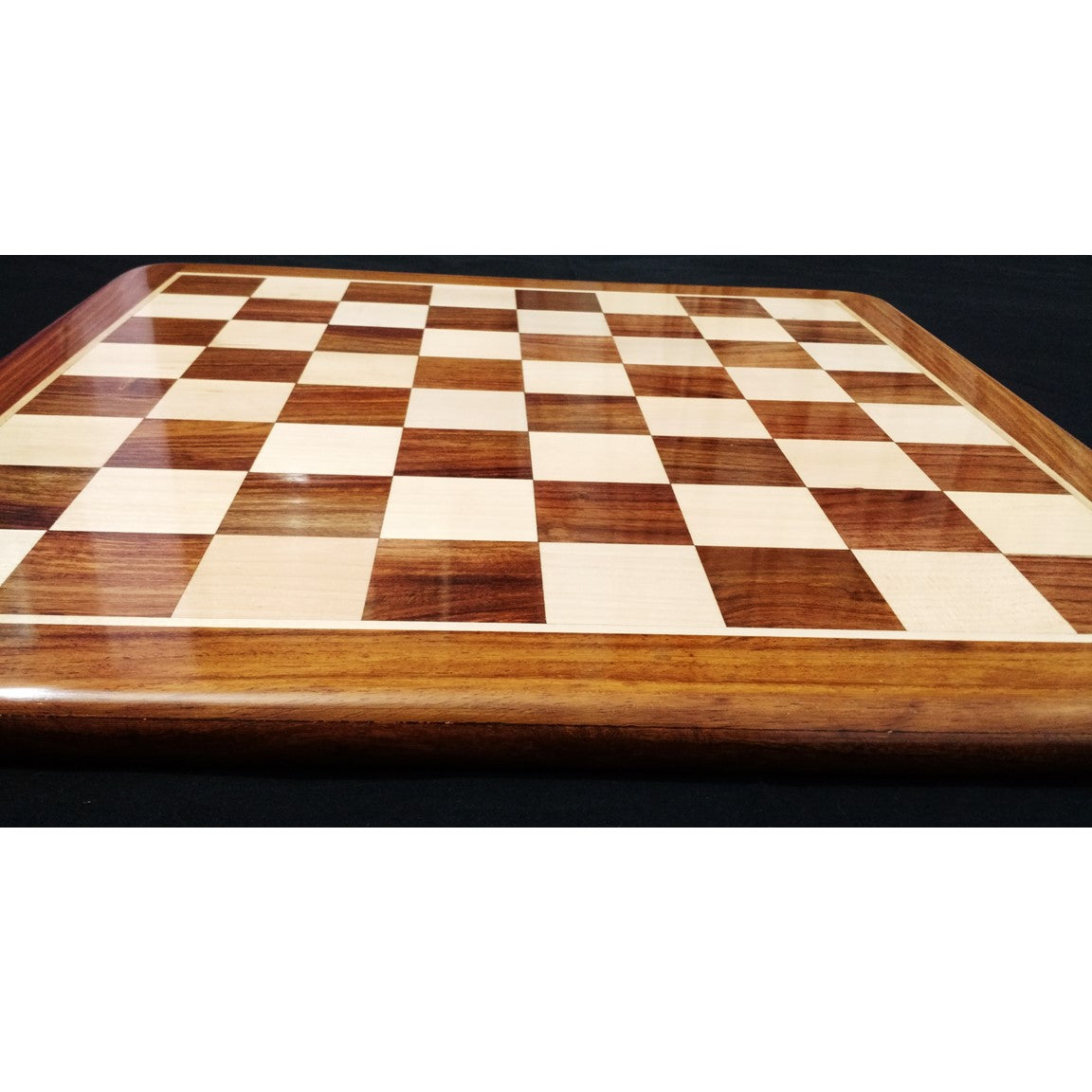 Combo of 3.5" Fierce Knight Staunton Chess Set - Pieces in Golden Rosewood with 19" Chessboard and Storage Box